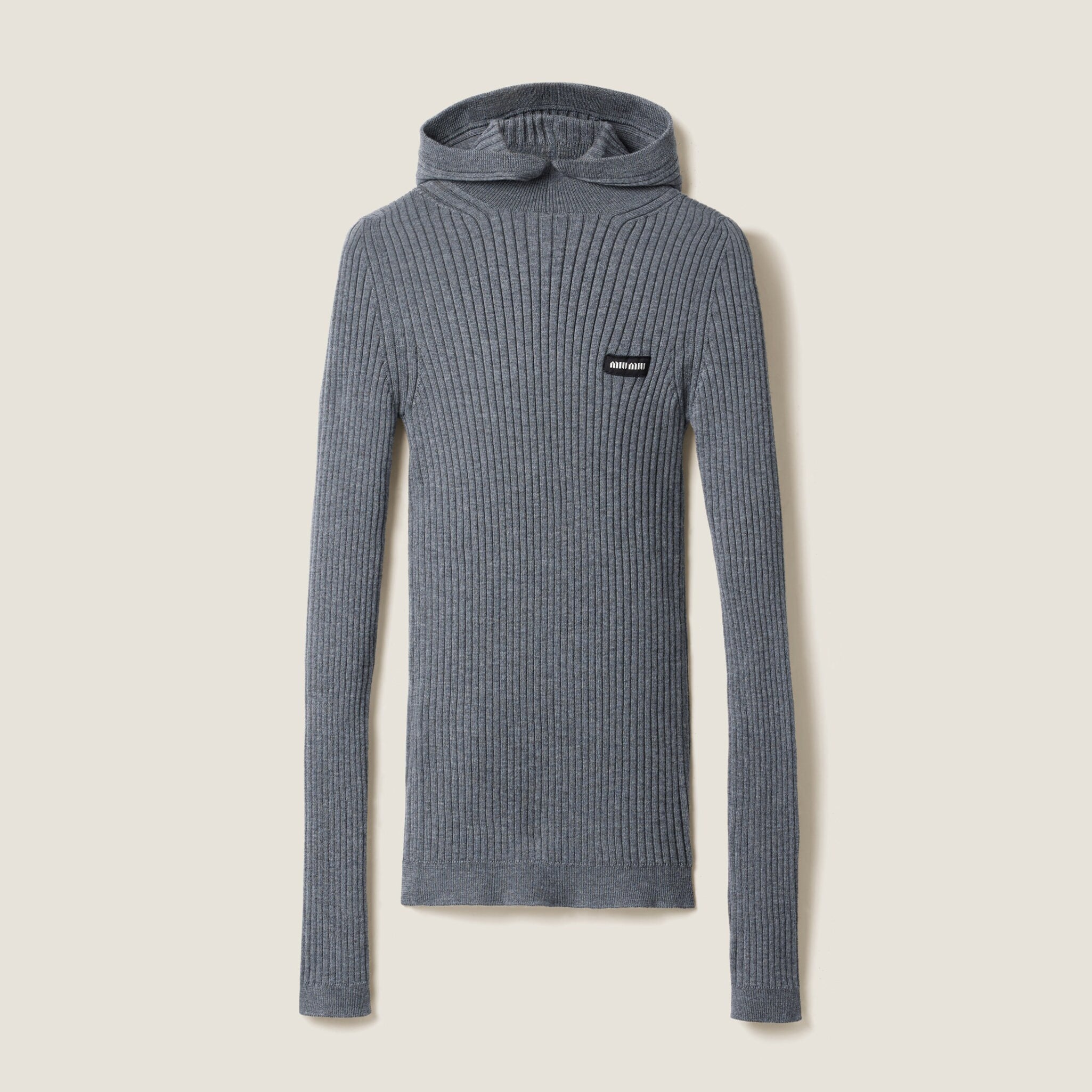 Women's Spring and Autumn Solid Color Wool High Neck Hooded Knitted Sweater #74651