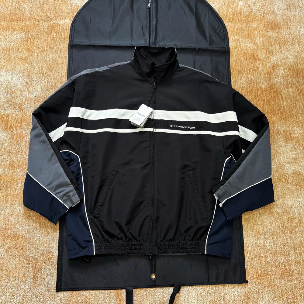 Blcg 25fw Men's Color-Blocked Patchwork Jacket and Pants Set Suit #194126