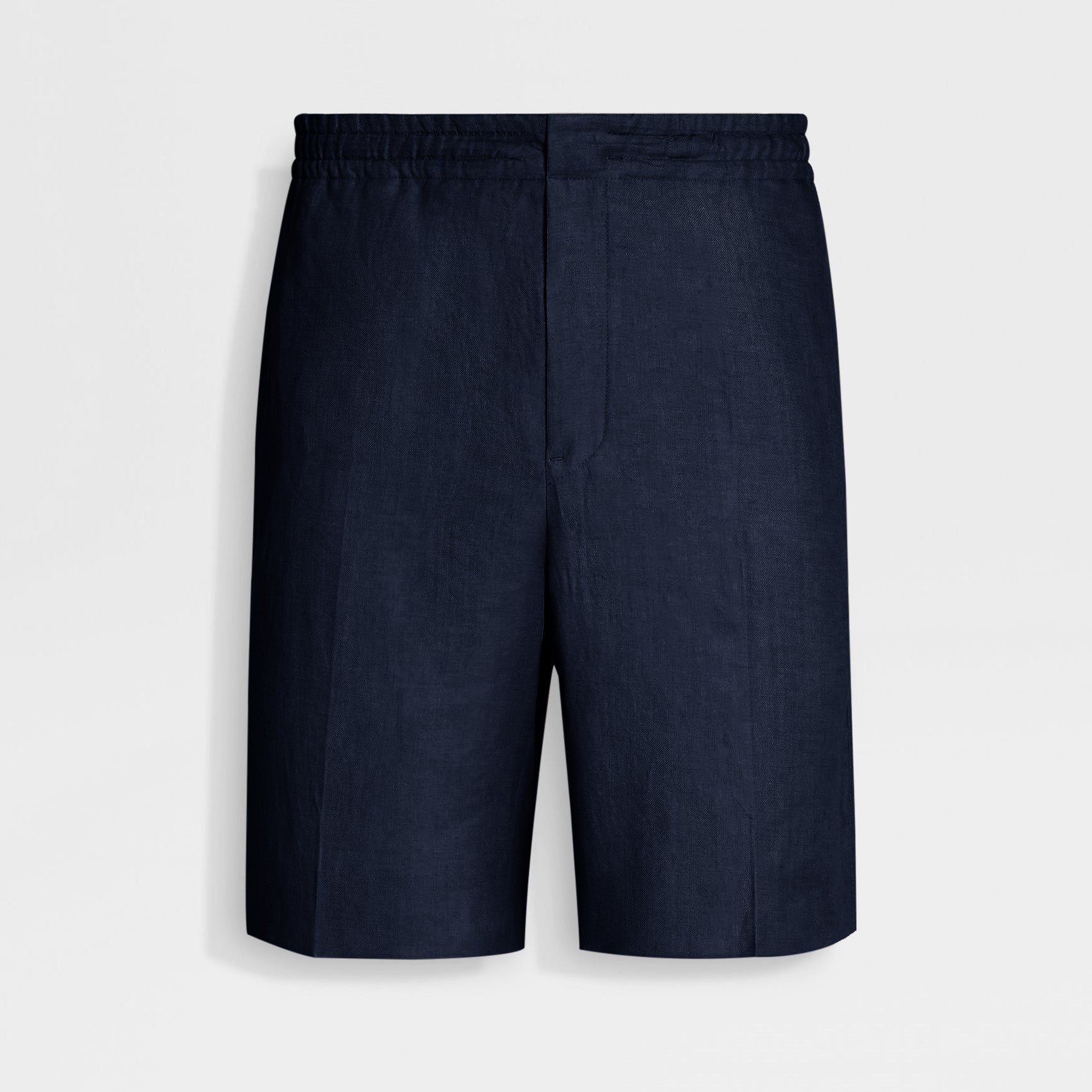 Men's Summer Mid Waist Straight Solid Color Linen Casual Shorts Ngvp #1234