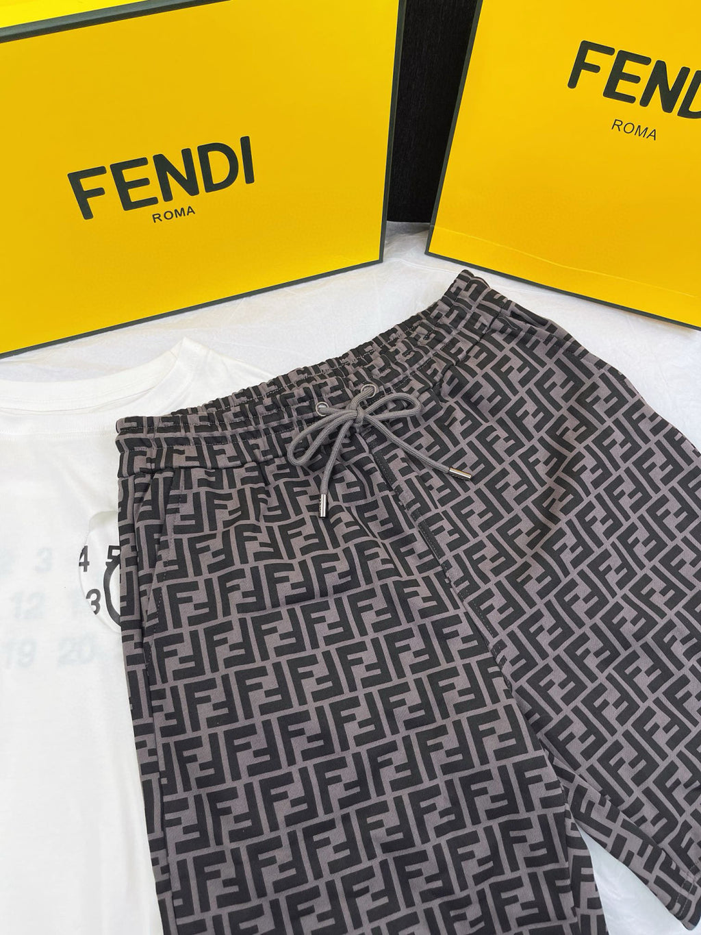 Men's Summer Solid Colour Letter Logo Print Drawstring Straight Casual Short Pants #99348