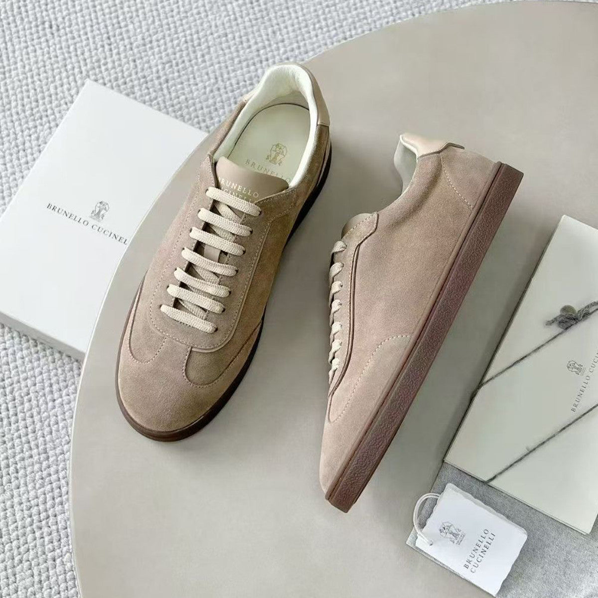 BC Men's Spring And Summer Washed Suede Rubber Sole Shoes Fashion Casual Solid Color Flat Sneakers Ngvp #1983