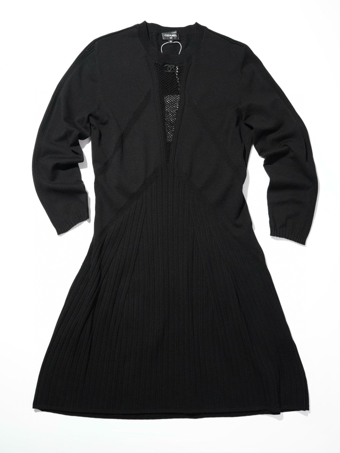 Women's Spring/Summer Solid Color Hollow Knit Long Sleeve Dresses #73693