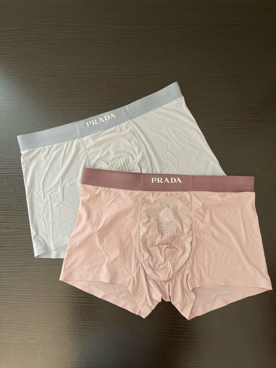 Men's Monogrammed Solid Colour Breathable Boxer Briefs Underpants Pack of 4 #99237