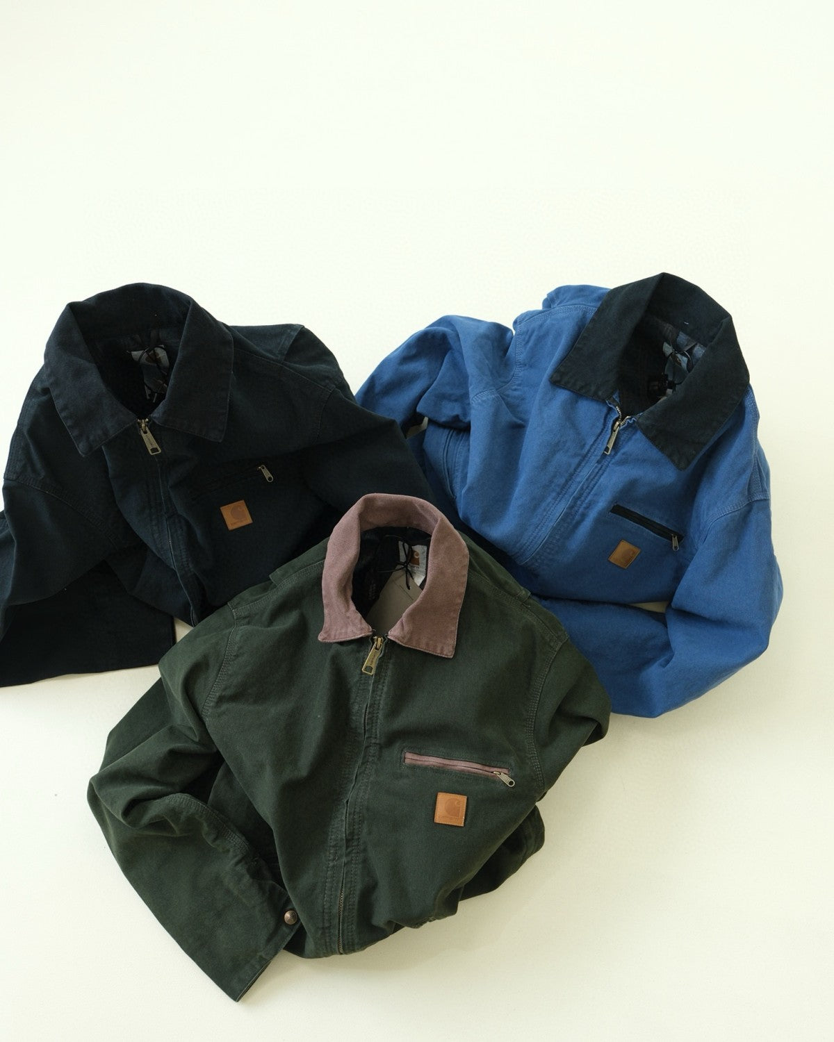 WIP Men's Fall And Winter Washed And Aged Zipper Lapel Long Sleeve Jacket #72834