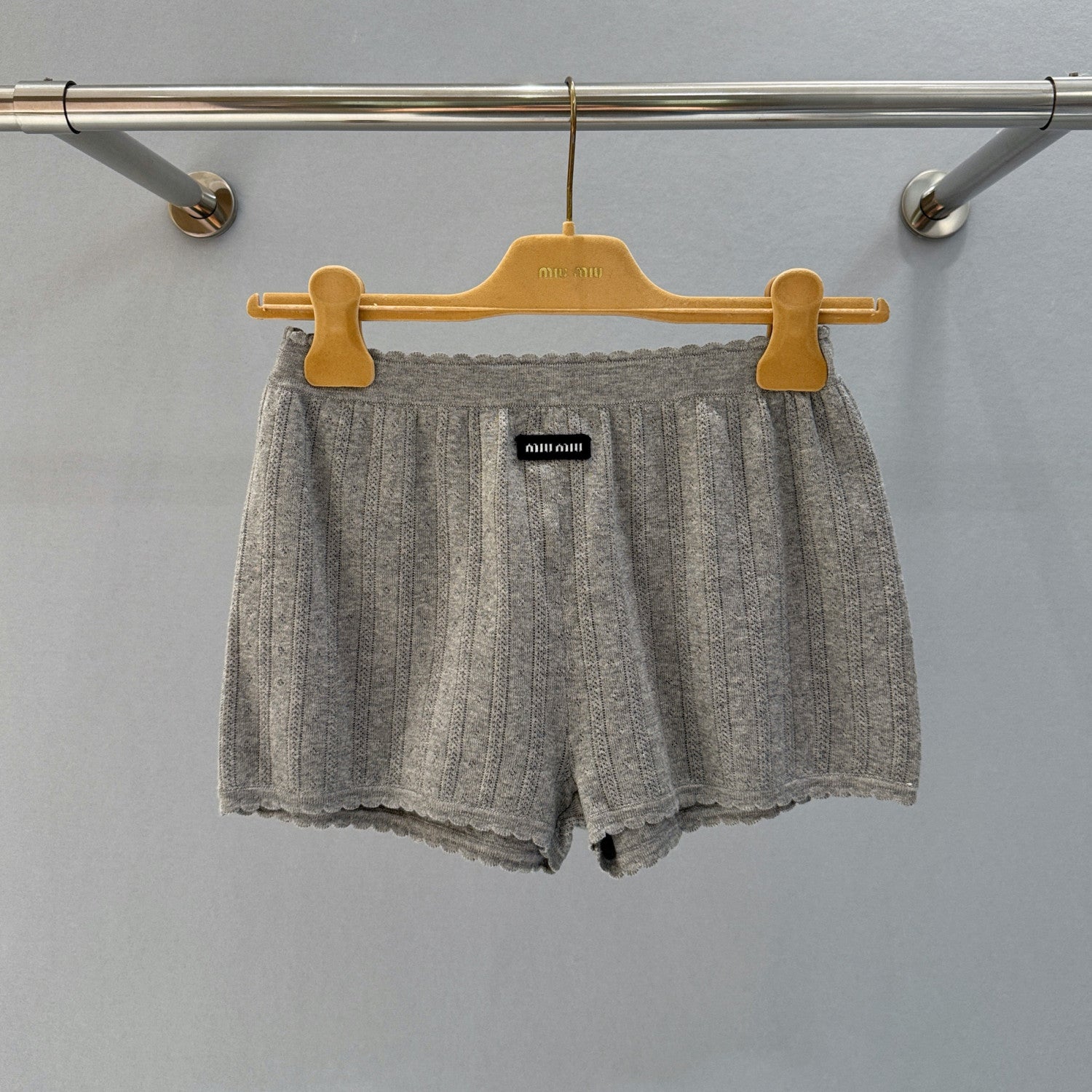 Women's Summer Solid Color Letter Print Lace Knitted Casual Shorts #77545