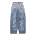 Men's Women's Four Seasons Solid Color Letter Print Fit Mid Waist Elastic Casual SNBN BAGGY Sweatpants Ngvp #8283