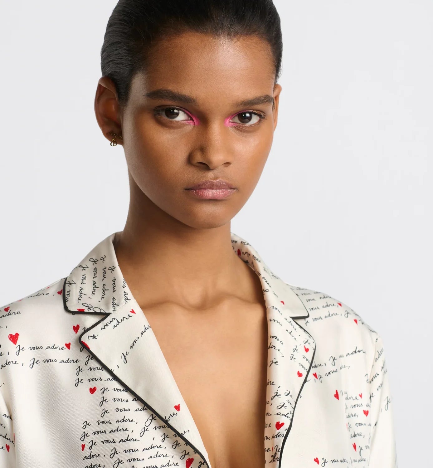 Women's Letter Printed Lapel Summer Silk Dioramour Short Sleeve Shirt Casual Elastic Waist Loose Shorts Ngvp #9168