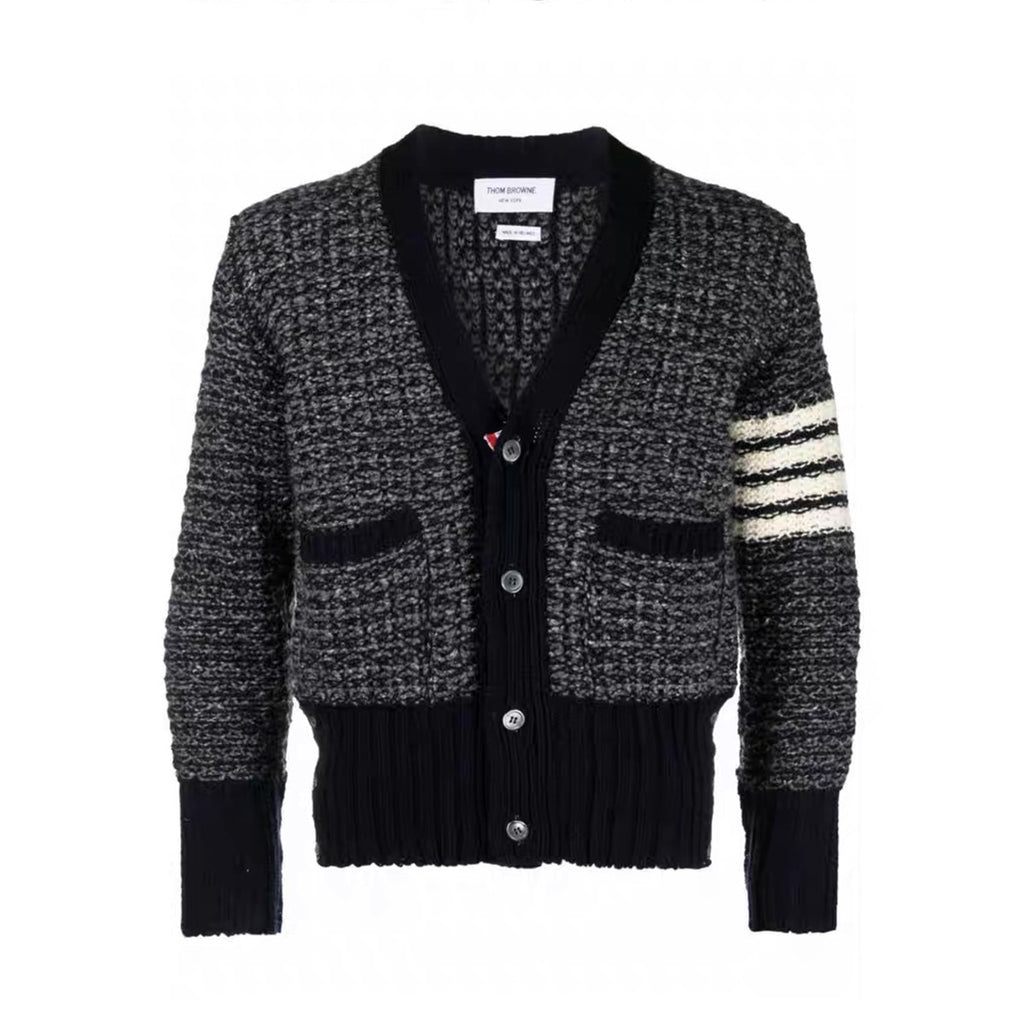 TB  Men's Women's Autumn And Winter Solid Color Knit Long Sleeve Wool Cardigan Jacket Ngvp #9513