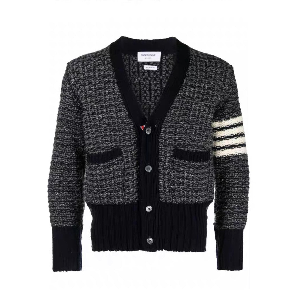 TB  Men's Women's Autumn And Winter Solid Color Knit Long Sleeve Wool Cardigan Jacket Ngvp #9513