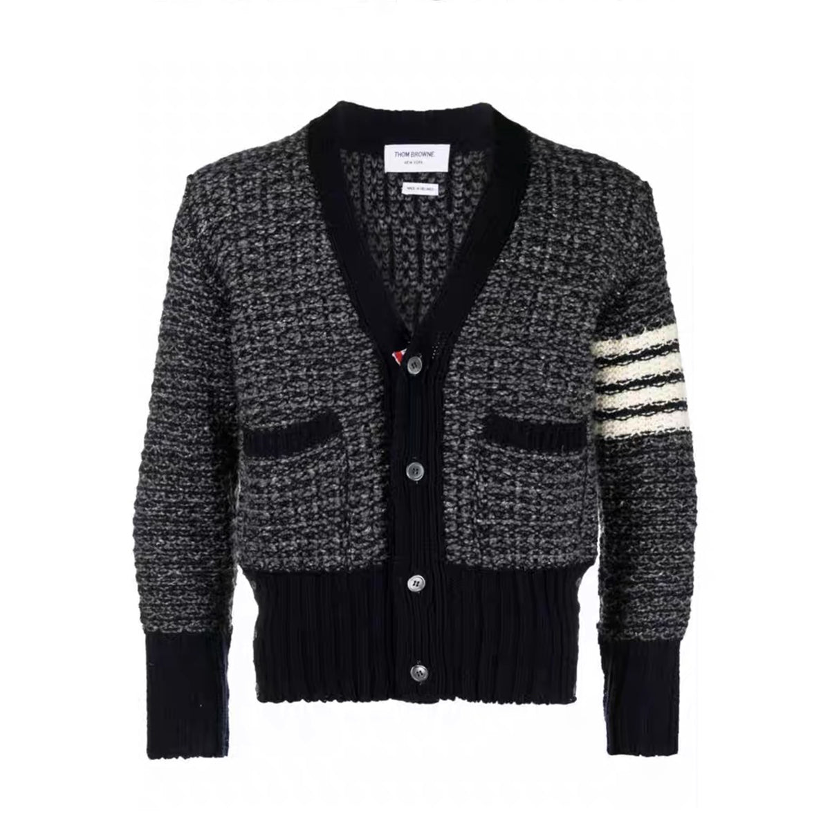 TB  Men's Women's Autumn And Winter Solid Color Knit Long Sleeve Wool Cardigan Jacket Ngvp #9513