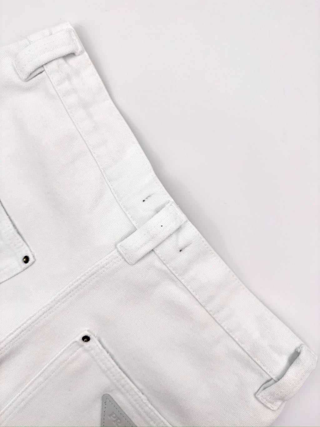 Women's Spring/Autumn Solid Color Triangle Leather Label Cotton Pants #77245