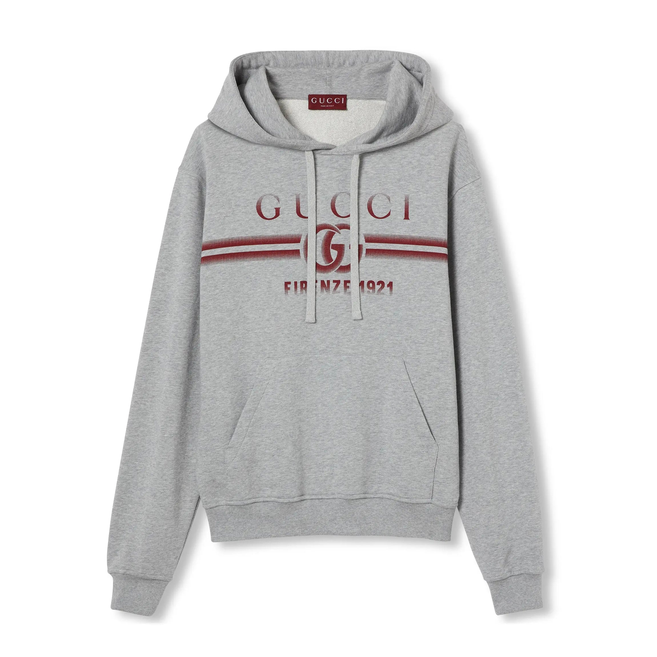 Men's Spring Autumn Logo Letter Printed Gray Drawstring Hooded Sweatshirt Pullover #99858