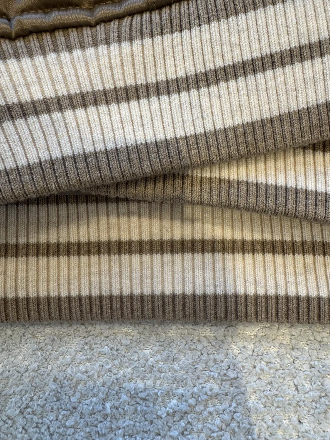 Satin Material Lapel Classic Monogram Aged Pattern Pilot Jacket #194241