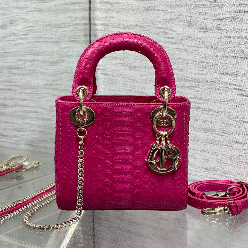 CD Lady Women's Solid Color Metal Pendant Detachable Chain Shoulder Strap Snake Skin Single Shoulder Crossbody Handbag Bag Bags #77722