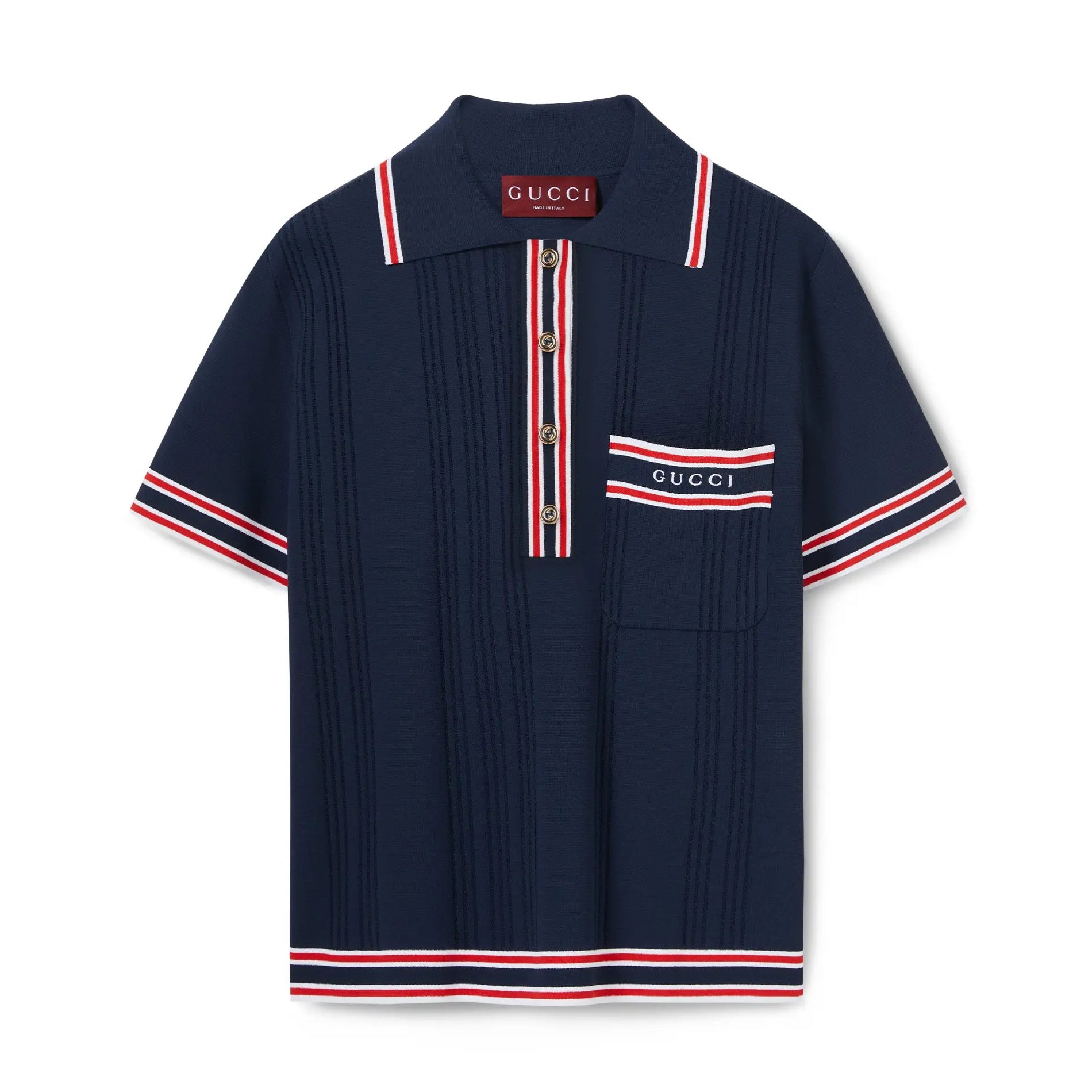 Women's Summer Logo Letter Embroidery Stripe Short Sleeve Polo Shirt T-Shirt Pleated Short Skirt Set Suit #72557