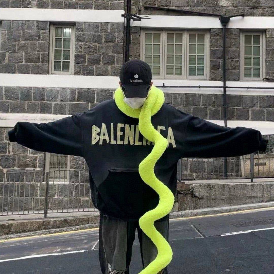 Men's Women's Solid Color Logo Letter Printed Spring and Autumn Fashion Oversized Cotton Tape Type Ripped Pocket Hoodie #98712