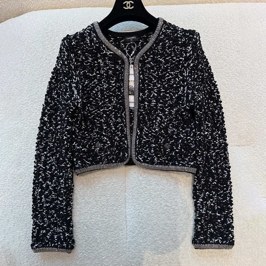 Women's Vintage Spring/Fall Rhinestone-Embellished Color-Block Cotton Knit Cardigan Jacket Ngvp #2395