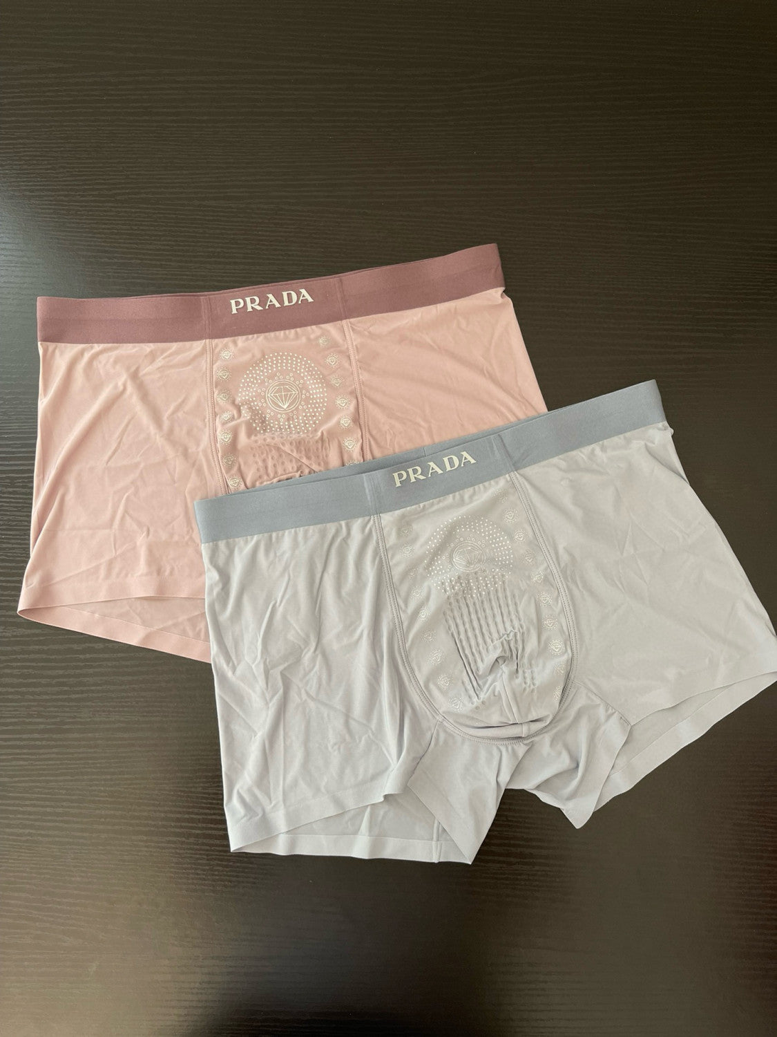 Men's Monogrammed Solid Colour Breathable Boxer Briefs Underpants Pack of 4 #99237