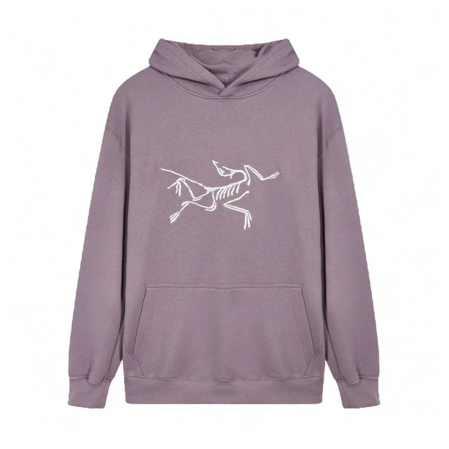 Men's and Women's Autumn Clashing Logo Printed Solid Color Loose Hooded Sweatshirt Pullover #97948