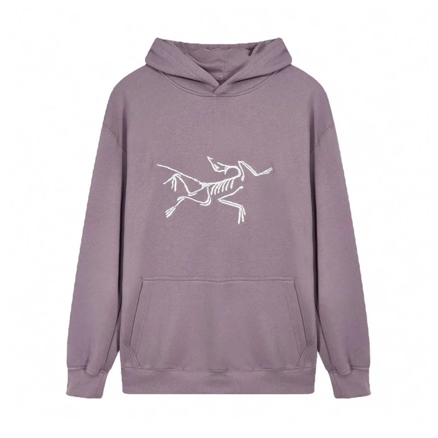 Men's and Women's Autumn Clashing Logo Printed Solid Color Loose Hooded Sweatshirt Pullover #97948