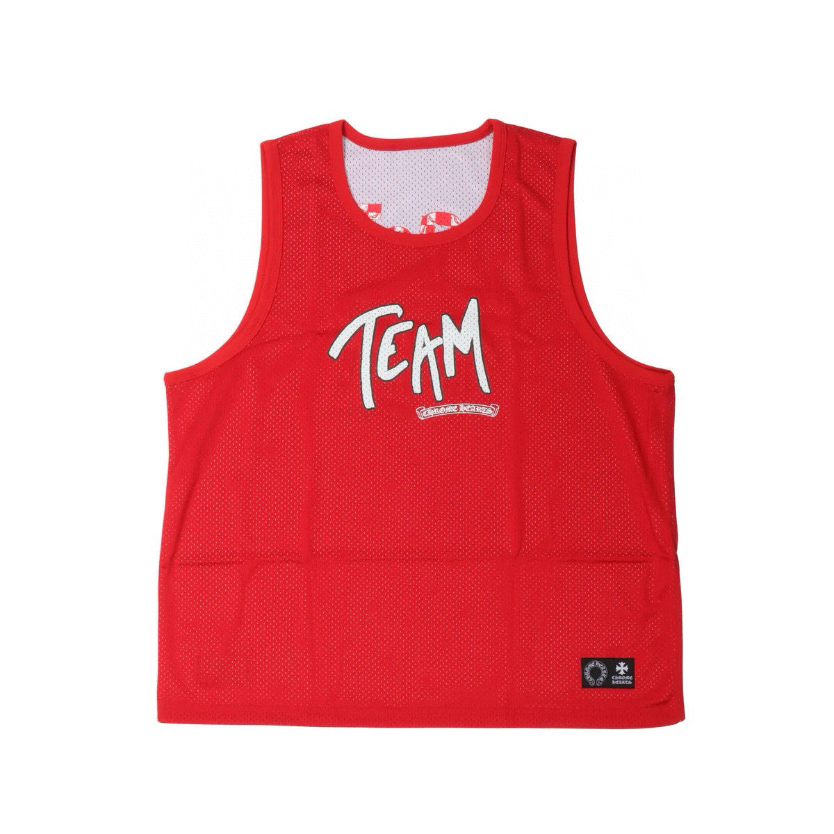 Men's And Women's Spring/Summer Graffiti Print Red Mesh Sports Sleeveless Tank Top Vest #98425