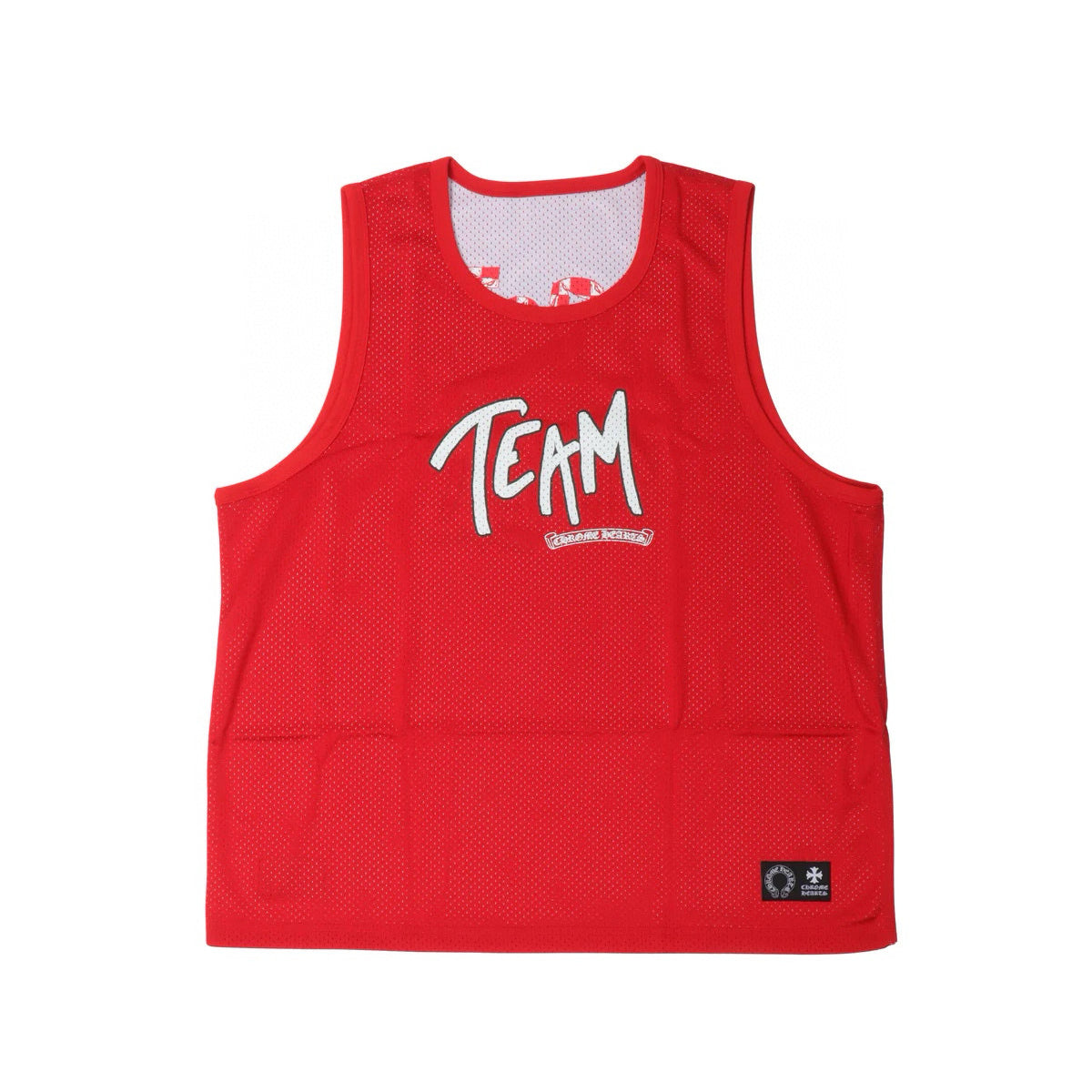 Men's And Women's Spring/Summer Graffiti Print Red Mesh Sports Sleeveless Tank Top Vest #98425