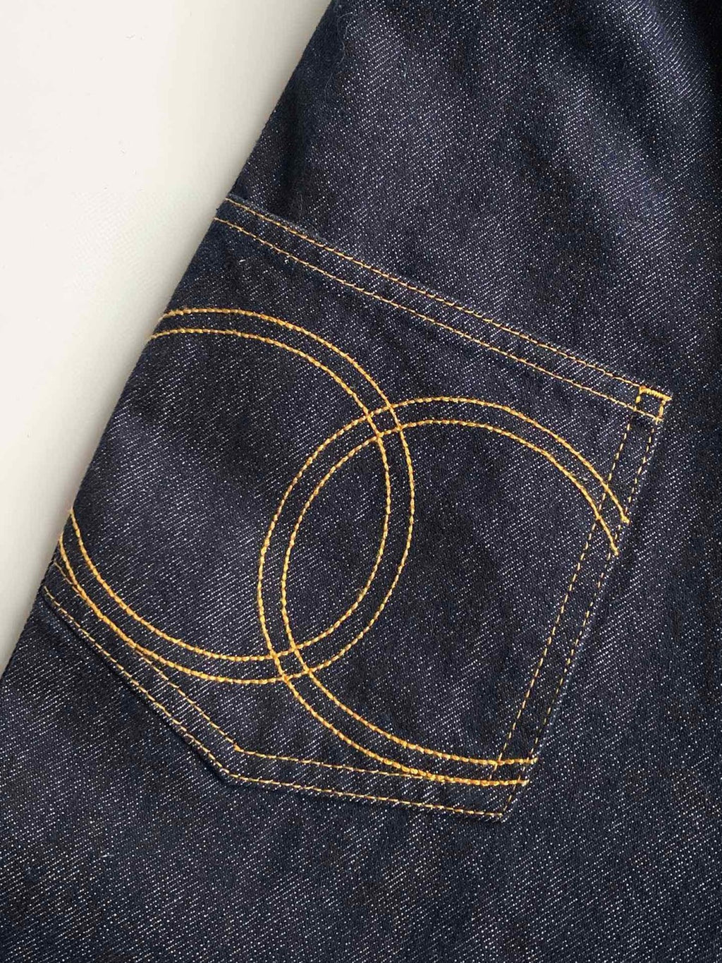 Women's Spring and Autumn Blue Double C Embroidered Pocket Straight Jeans Bib Pants #74778