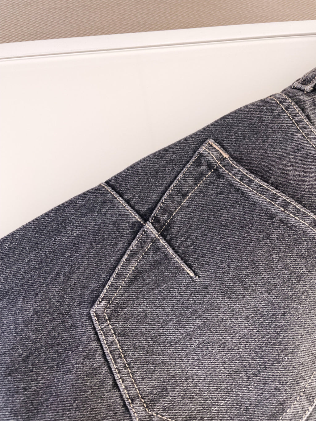 Women's Four Seasons Solid Color Wide Leg Flared Pants Casual High Waist Denim Pants #71919