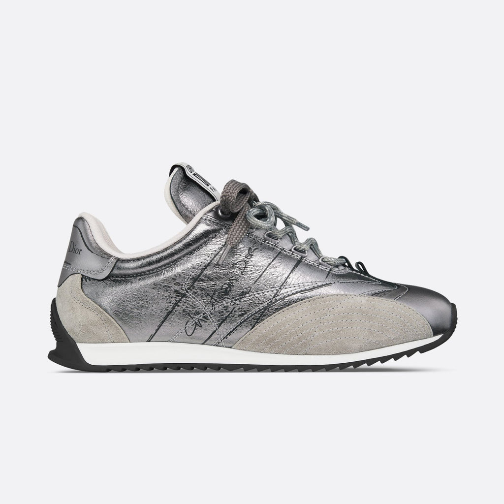 CD D-Sketch Men's And Women's Solid Color Nylon And Cowhide Leather Letter Print Round Toe Low-top Lace-up Casual Shoes #77873