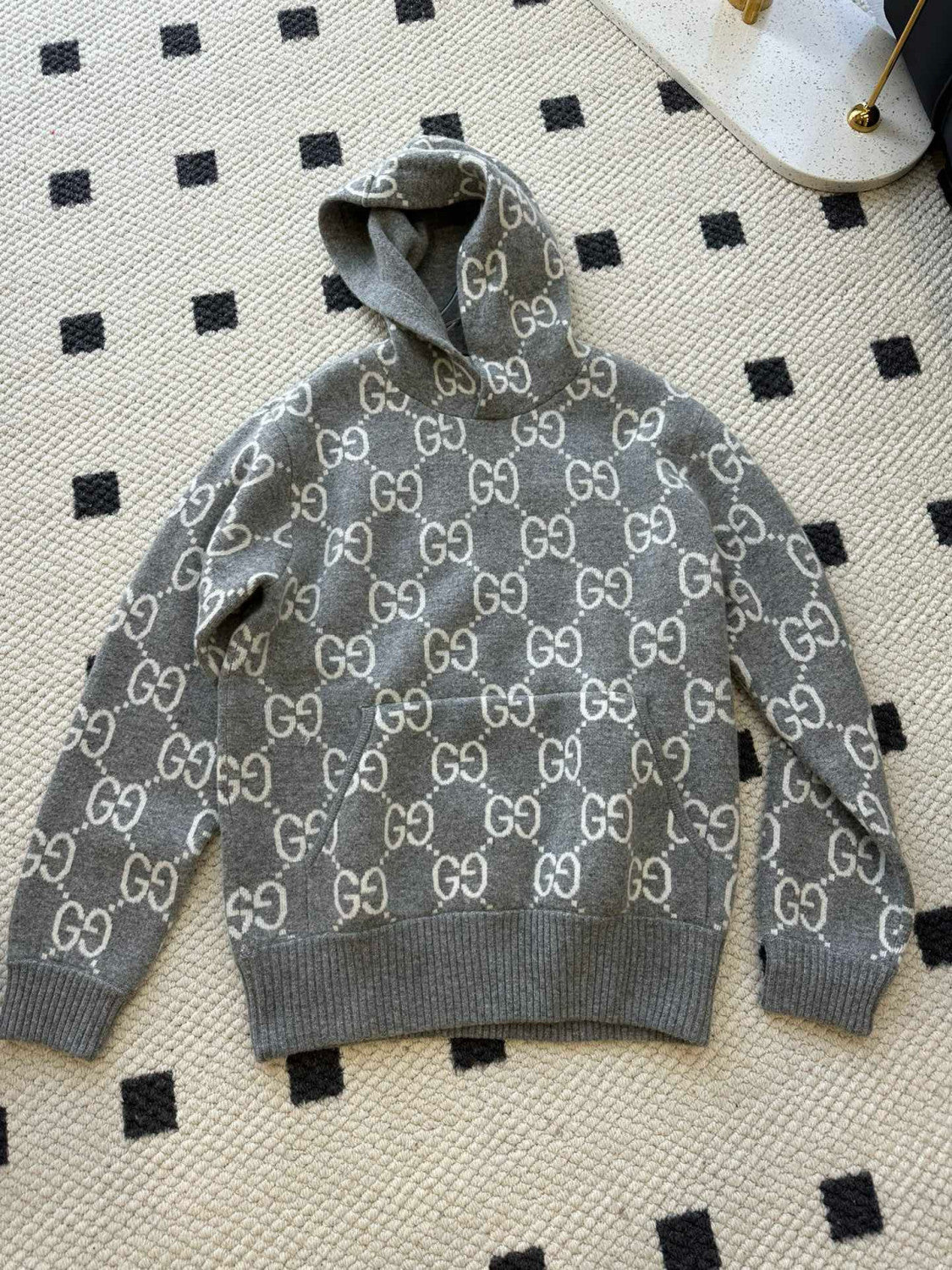 Men's Spring and Autumn Monogram Printed Long Sleeve Hooded Sweatshirt Pullover Sweatshirt #97962