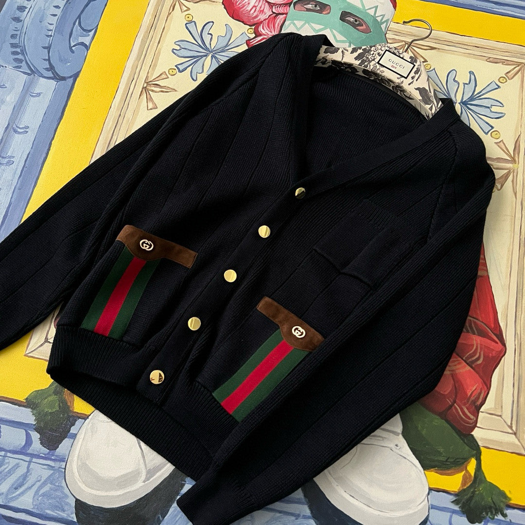 Men's Autumn and Winter Wool Blend V-Neck Loose Long Sleeve Knit Cardigan #99182