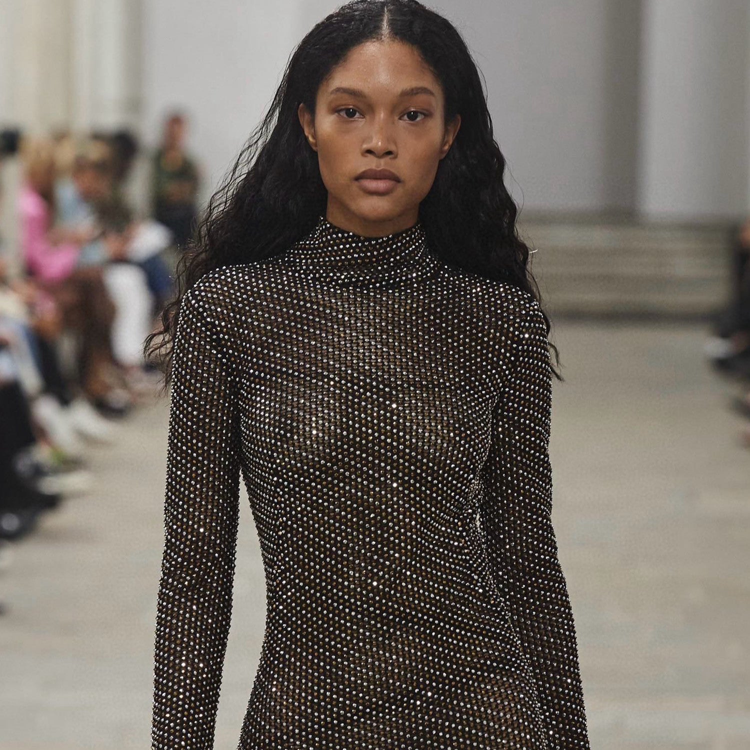 Ermanno Scervino Women's Spring And Summer Rhinestone Dresses Gorgeous Sparkling Simple Elegant Fashion Temperament Sexy Slim Long Skirt Dress Ngvp #1116