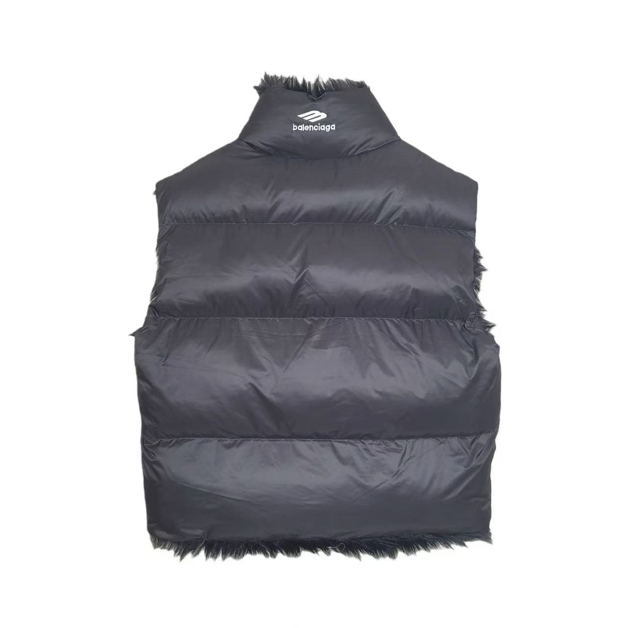 3B Sports Icon Reversible Faux Fur Cotton Vest Logo Embroidered Sleeveless Warm Fashionable Vest Jacket #191042