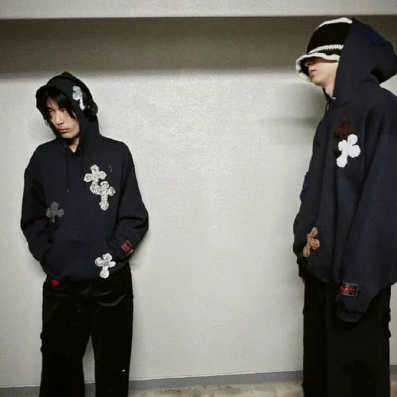 syuman Men's Women's Spring And Autumn Fashion Stereoscopic Embroidery Printing Solid Color Pullover Long Sleeve Ho Ngvp #7818