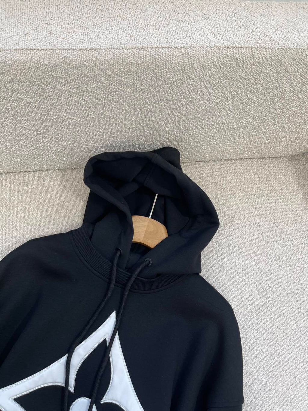 Women's Spring and Autumn Solid Color Logo Pattern Printed Hooded Long Sleeve Sweatshirt #74425