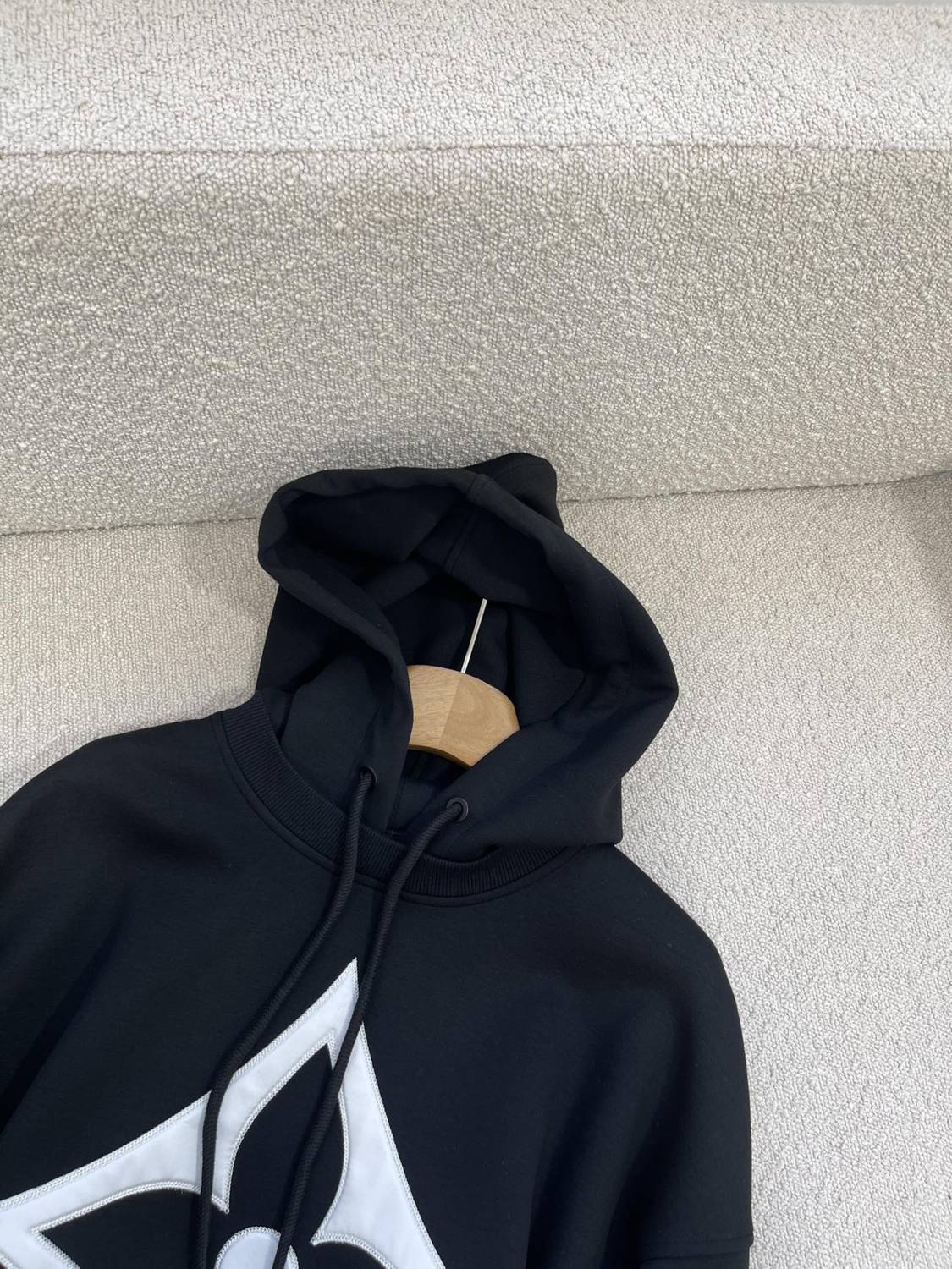 Women's Spring and Autumn Solid Color Logo Pattern Printed Hooded Long Sleeve Sweatshirt #74425