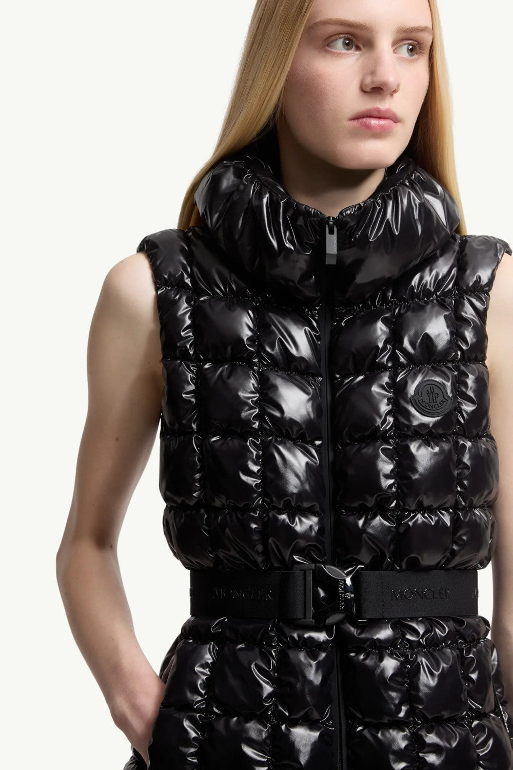Emilion Women's Winter Fashion Casual Stand Collar Zipper Sleeveless Square Quilted Down Vest #78822