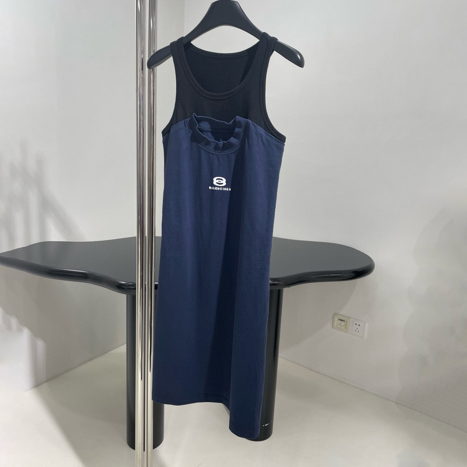 Women's Spring And Summer Letters Round Neck Fake Two Pieces Splicing Long Undershirt T-shirt #74168