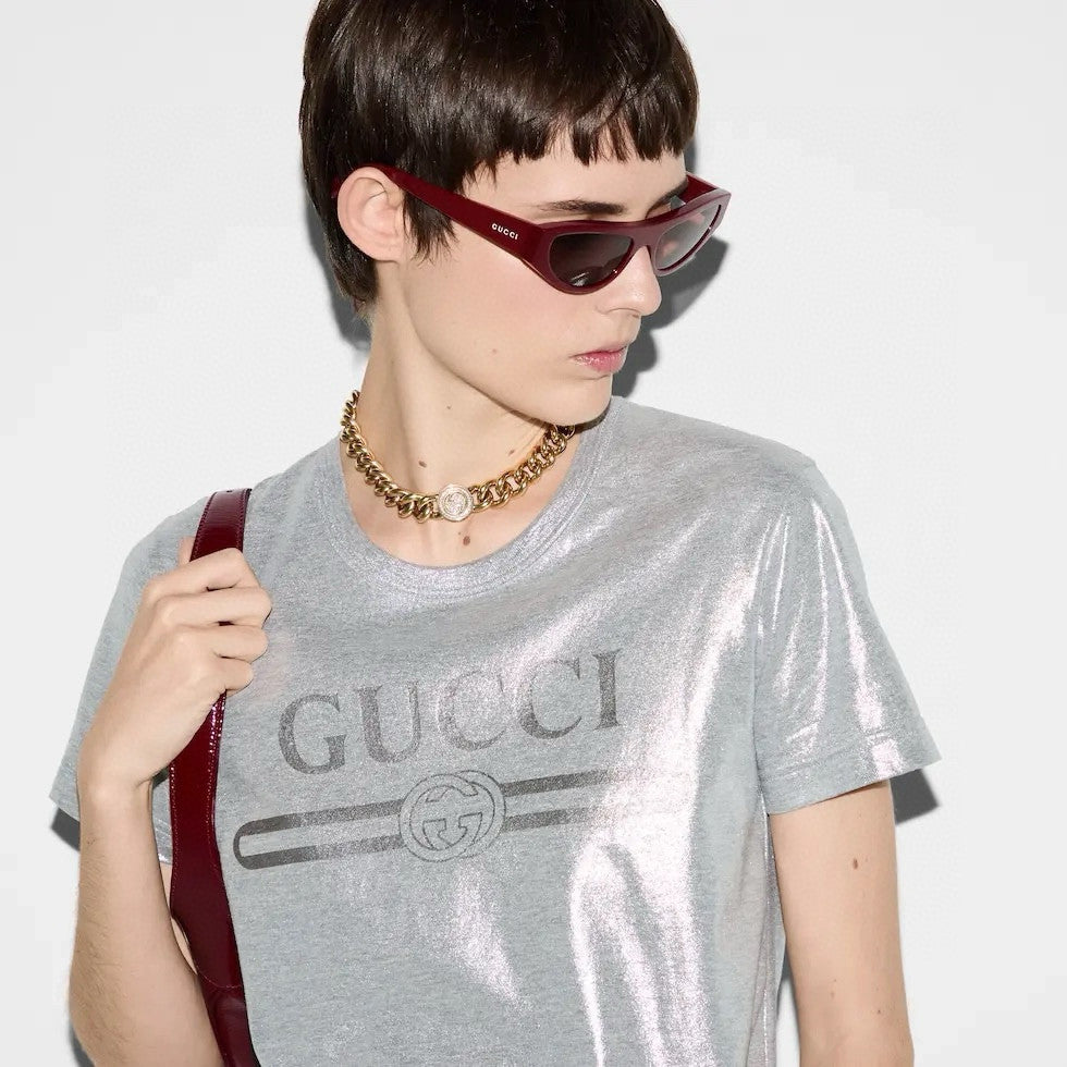 Women's Summer Solid Color Logo Letter Printed Cotton Short Sleeve T-Shirt #75841