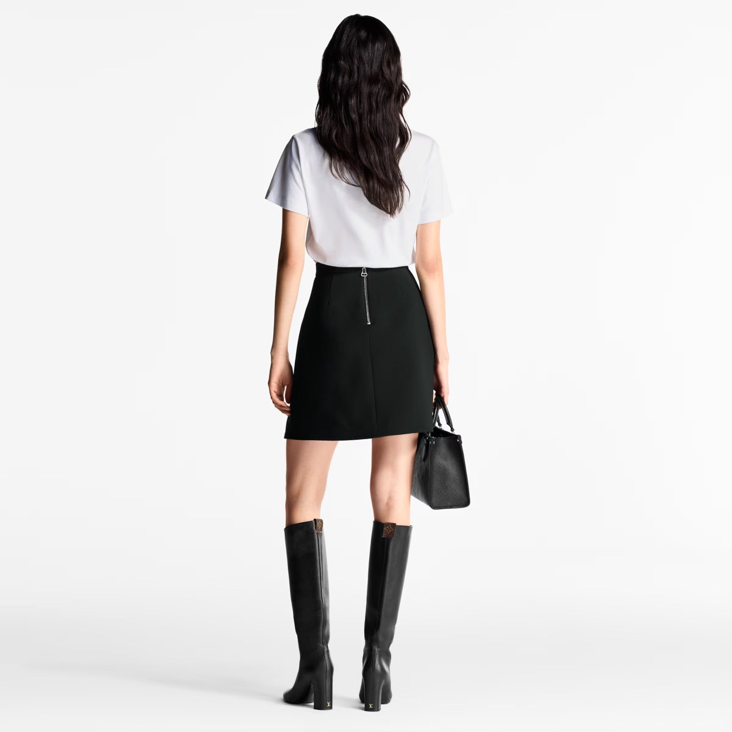 Women's LV STAMP Top Summer Cotton Knit Round Neck Short Sleeve T-Shirt #76215