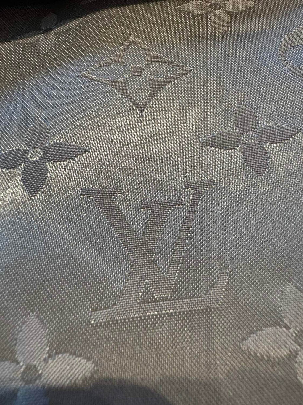 Satin Material Lapel Classic Monogram Aged Pattern Pilot Jacket #194241