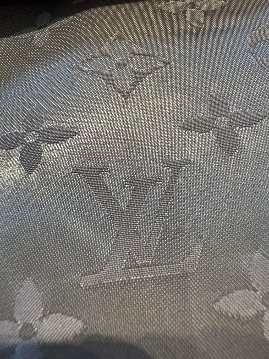 Satin Material Lapel Classic Monogram Aged Pattern Pilot Jacket #194241