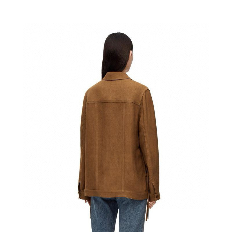 Women's Spring and Autumn Solid Color Asymmetric Hem Lapel Single Breasted Long Sleeve Jacket #98736