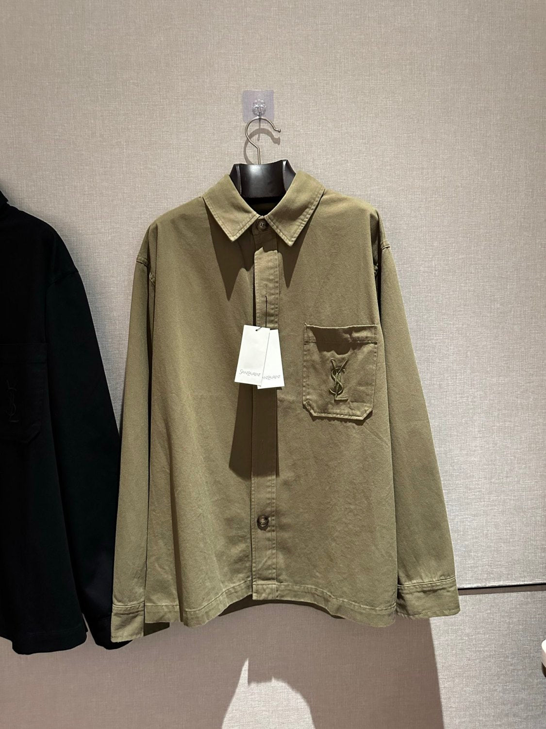 Shirt-style Jacket For Women Spring/fall Collared Single-breasted Button-down Shirt With Embroidered Logo #194383