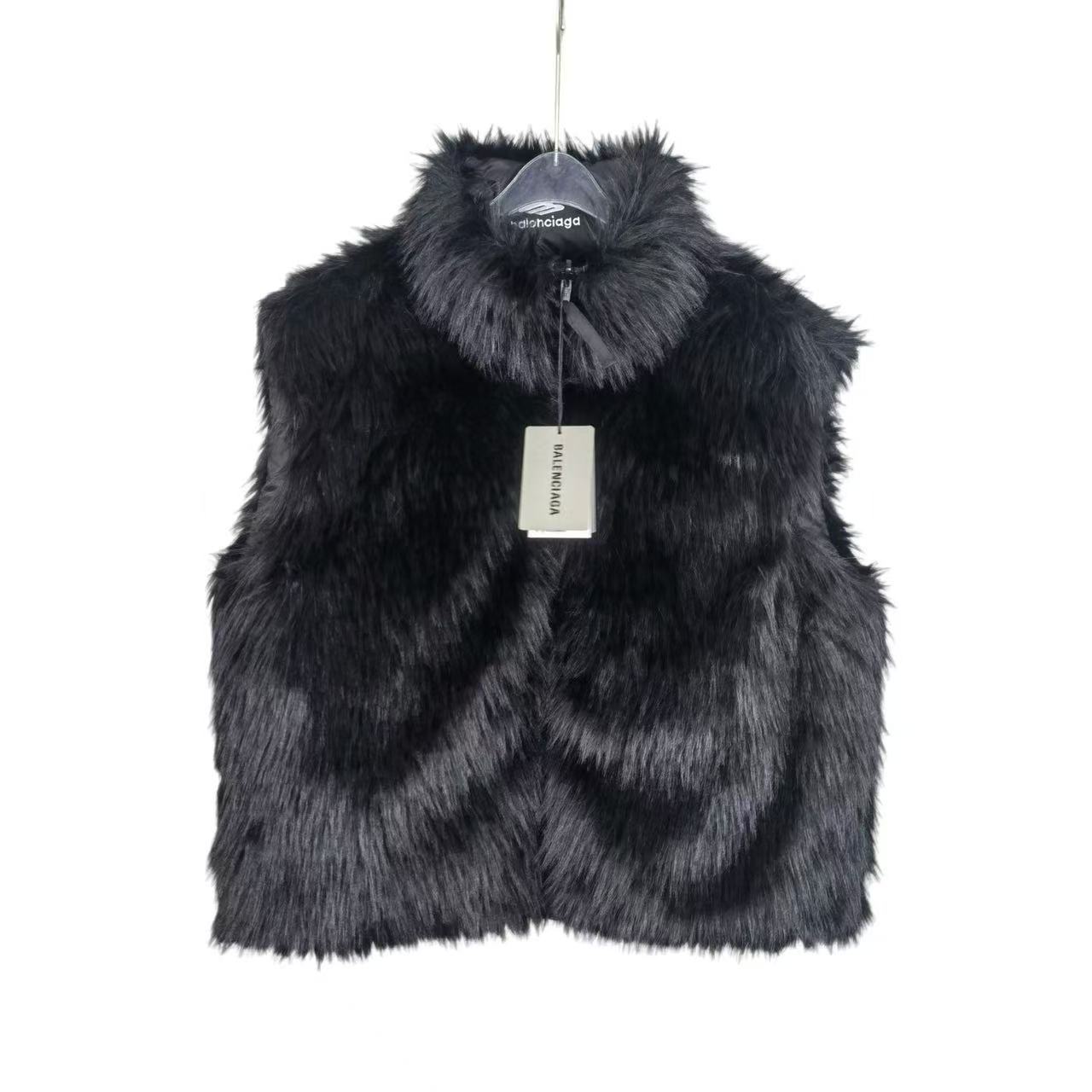 3B Sports Icon Reversible Faux Fur Cotton Vest Logo Embroidered Sleeveless Warm Fashionable Vest Jacket #191042