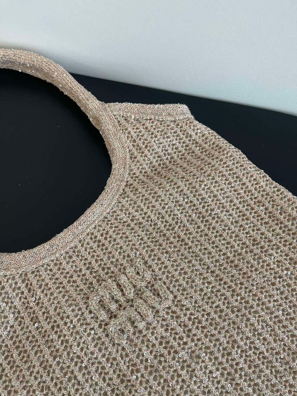 MM Ivy Sequin Mesh Women's Solid Color Sequined Shoulder Bag with Detachable Handbag Bags and Embroidered Letter Logo #77693