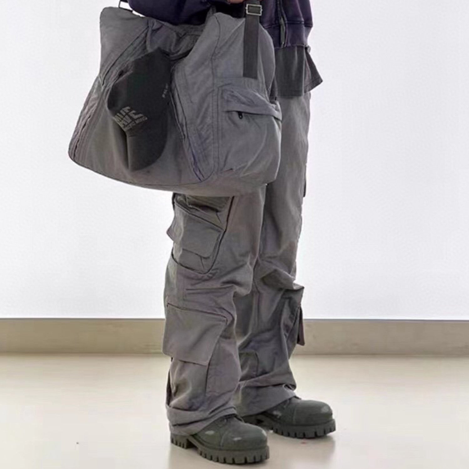 Far archive Men's Spring And Fall Fashion Trend Cotton Multi-pocket Retro Work Pants Straight Casual Pants Ngvp #7981