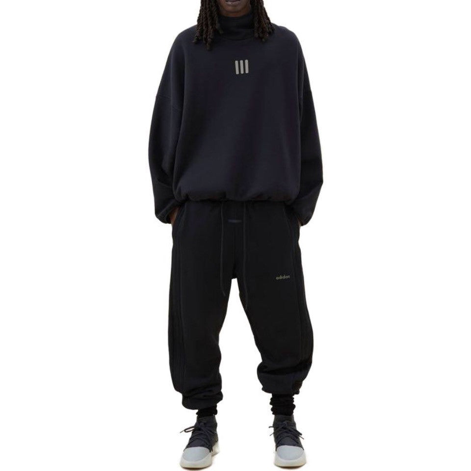 x Men's and Women's Spring and Autumn Black Casual Sports Hooded Sweatshirt Pullover Pants Suit Set #97924