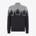 Men's Spring And Autumn Grey Loose High Neck Knit Pullover Jumper Sweater #97844