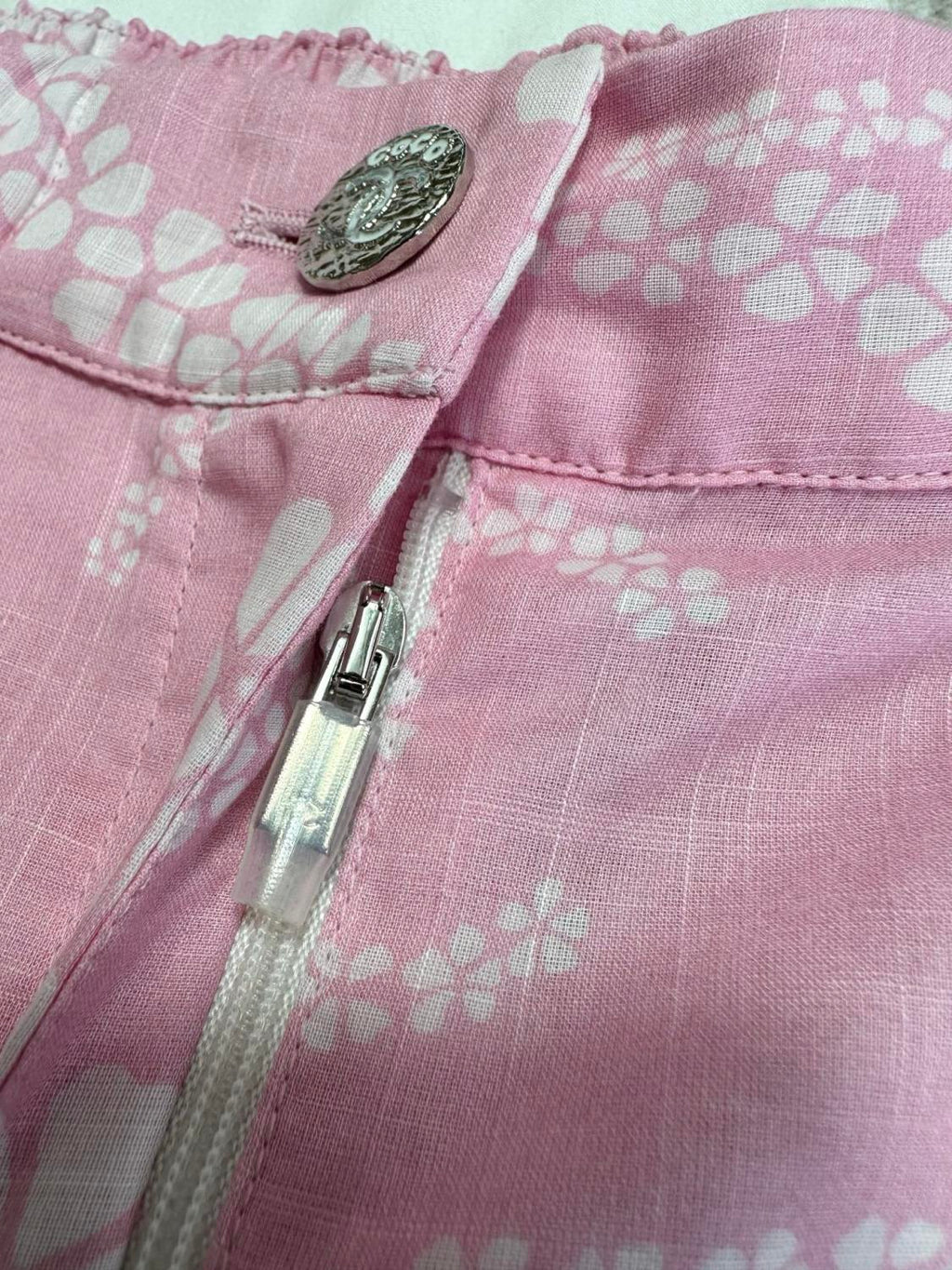 Women's Spring/Summer Solid Color Lightweight Cotton Printed Casual Pants #77487